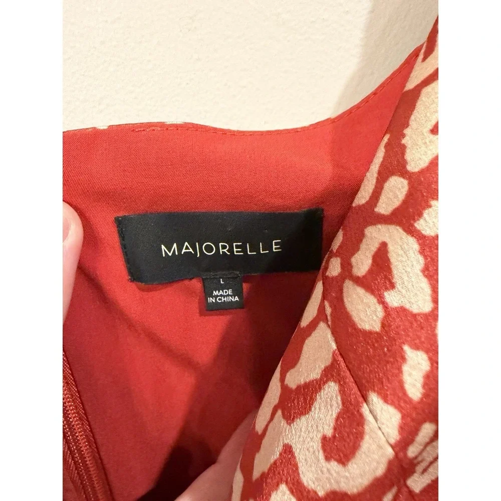 Revolve Majorelle Shiloh Leopard Print Mini Dress In‎ Red Size L